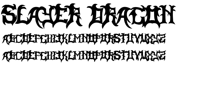 Slayer Dragon font